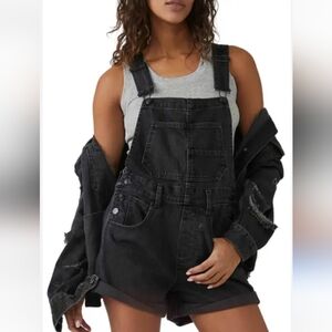 Wax jean Black Denim Overalls size 3xl